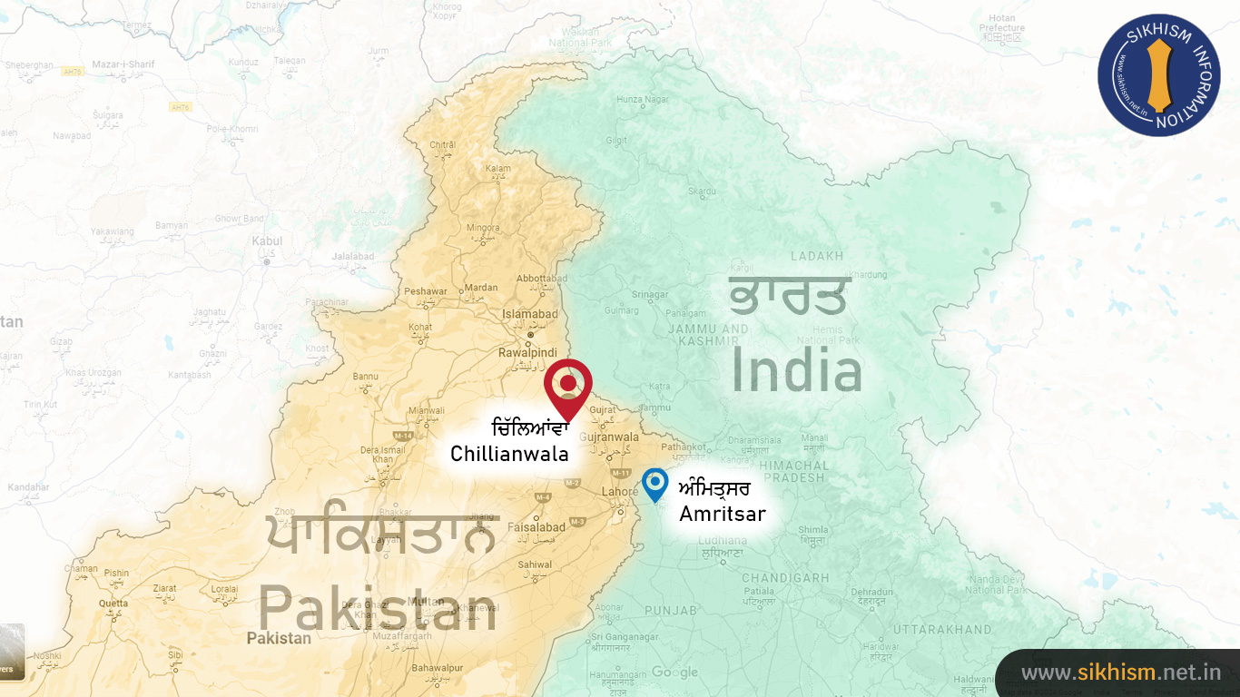 Chillianwala War Location Map