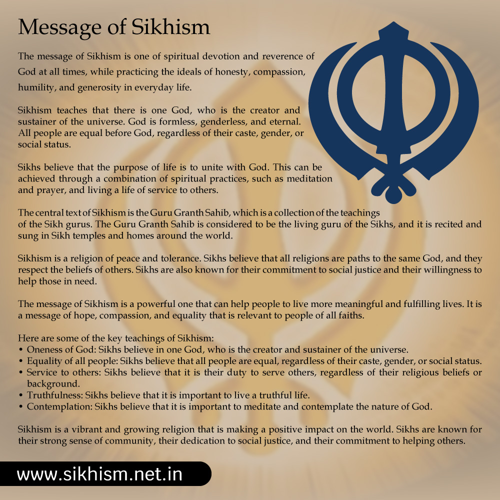 Message of Sikhism